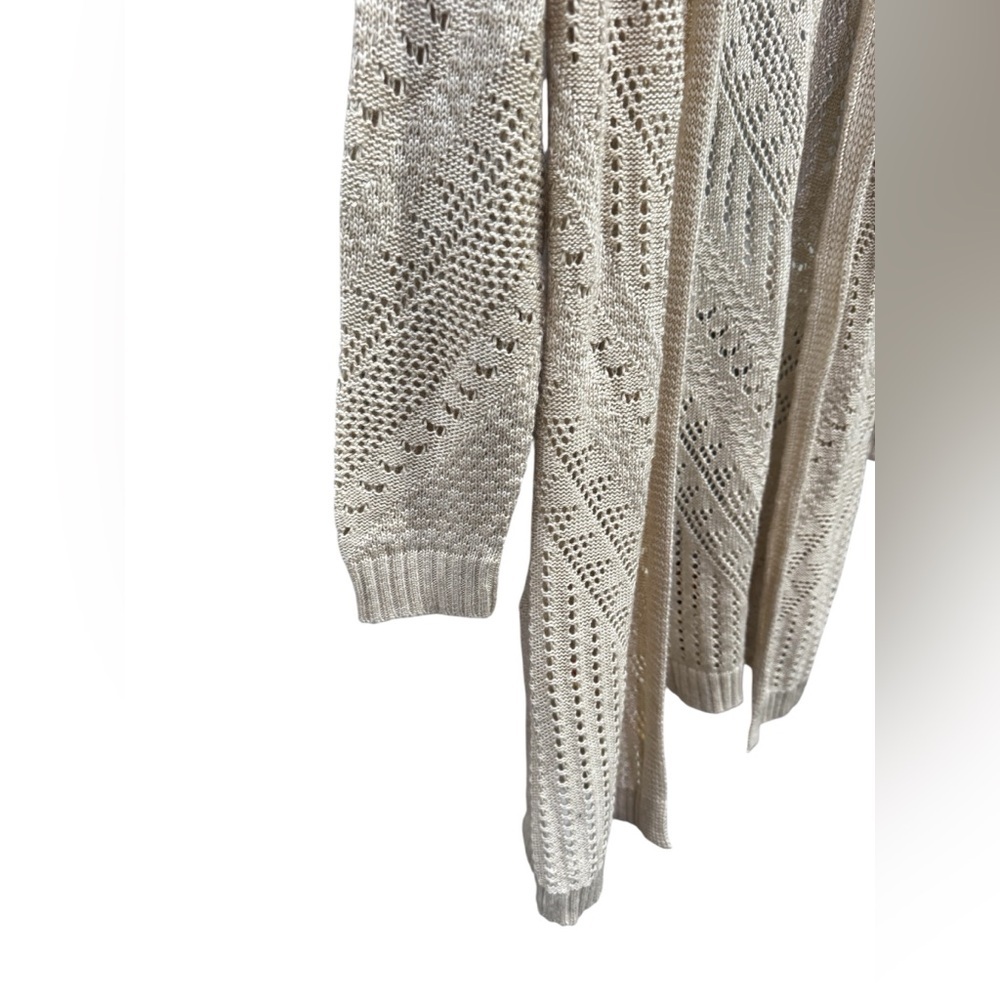 Women’s Love Ellie Beige Long Sleeve Long Open Cardigan: M - Picture 3 of 10